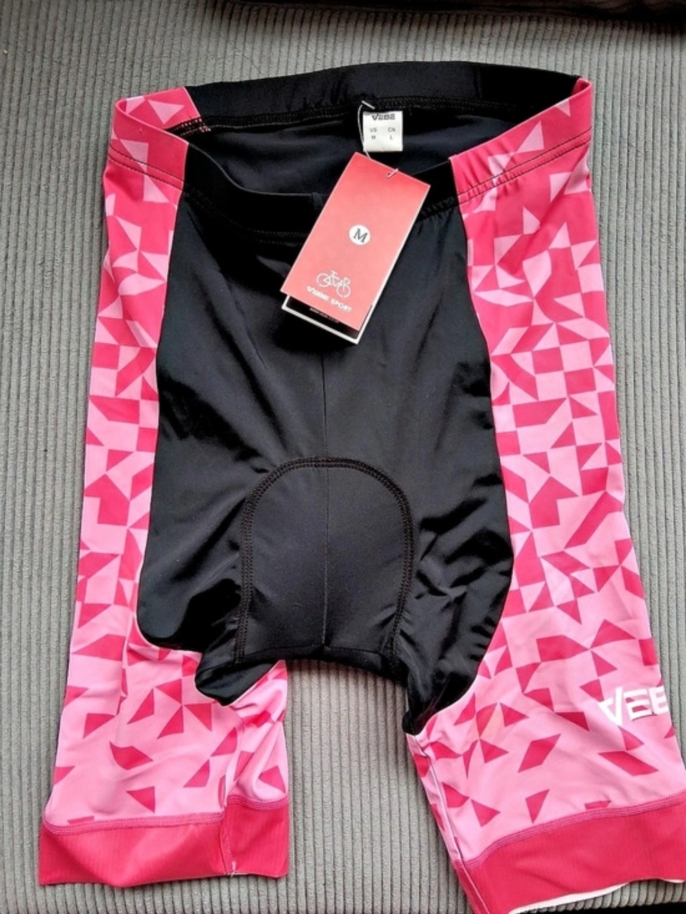 Vebe Size M Sport Pink Black Cycling Shorts